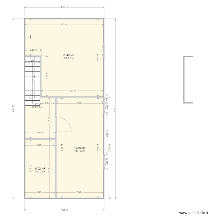 1 ER ETAGE . Plan de 0 pièce et 0 m2