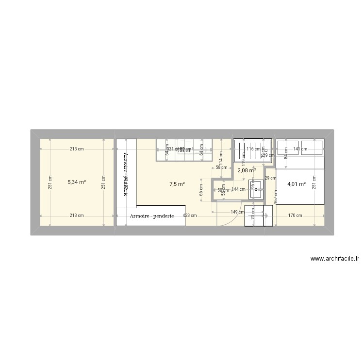 Cabane ch bb sous parents5. Plan de 8 pièces et 41 m2