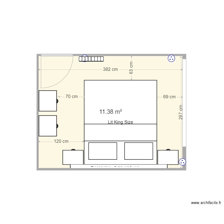 Chambre 1. Plan de 0 pièce et 0 m2