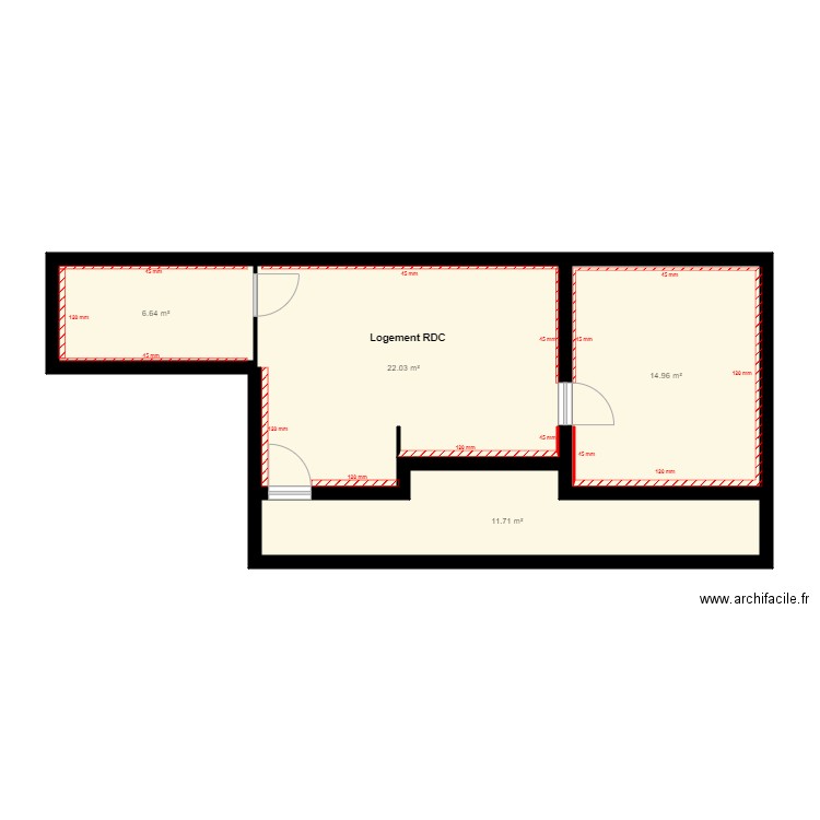 CAOUISSIN RDC. Plan de 0 pièce et 0 m2