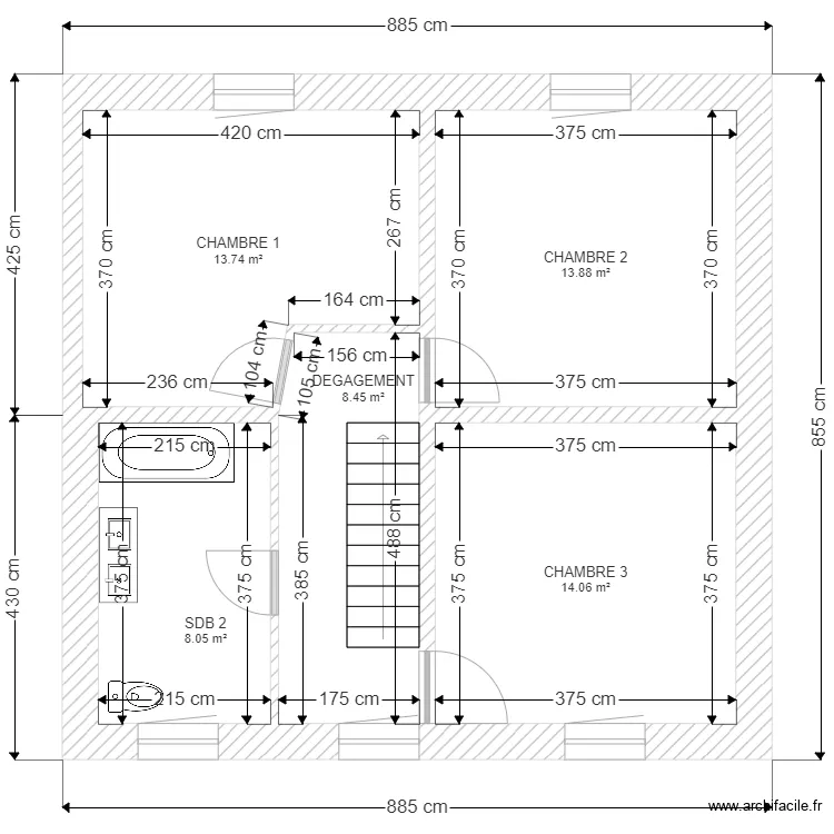 FORTERRE ETAGE 2. Plan de 