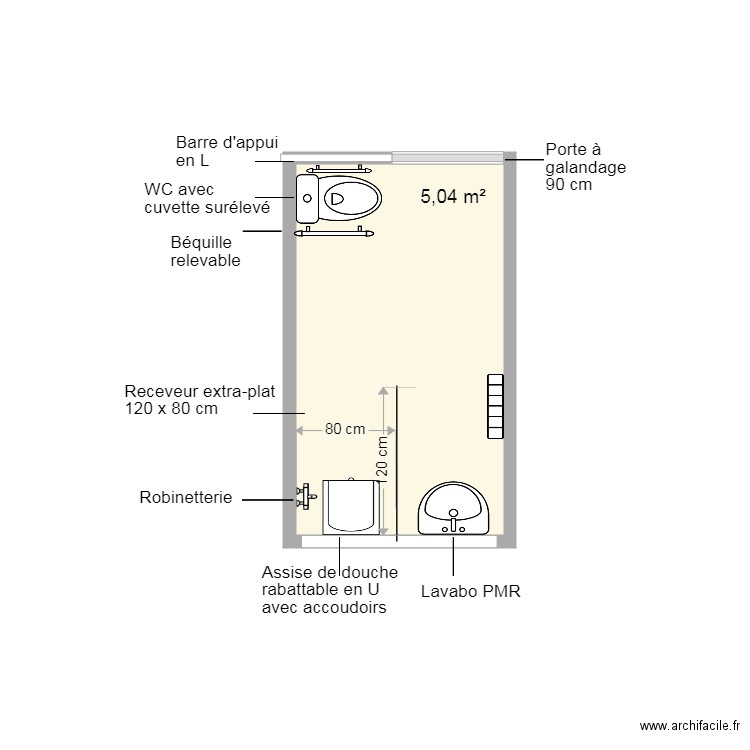 Maache SDB projet. Plan de 0 pièce et 0 m2