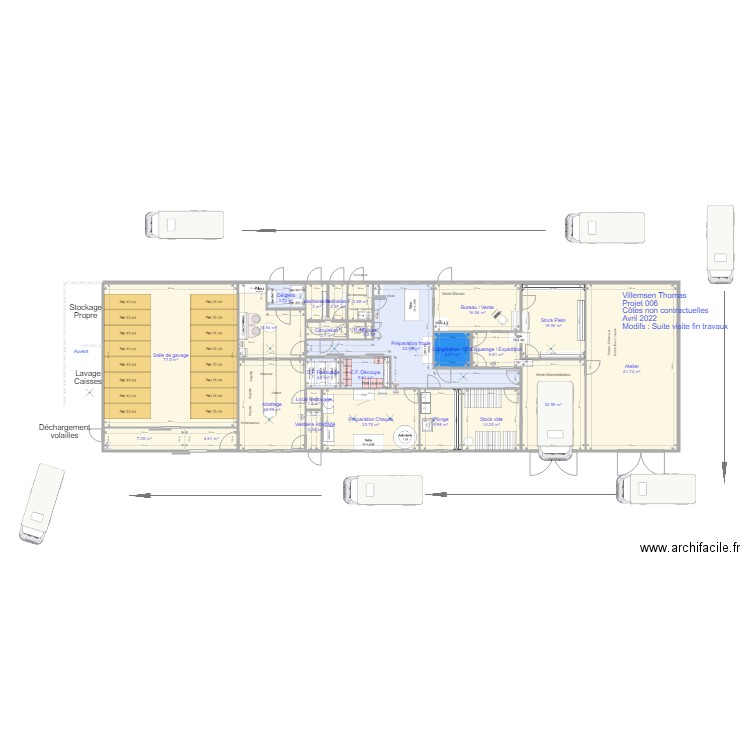 Willemsen 006 bis. Plan de 26 pièces et 374 m2