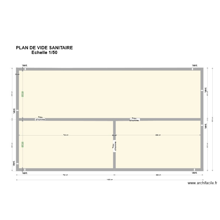 vide sanitaire permis 3 thiriet. Plan de 0 pièce et 0 m2