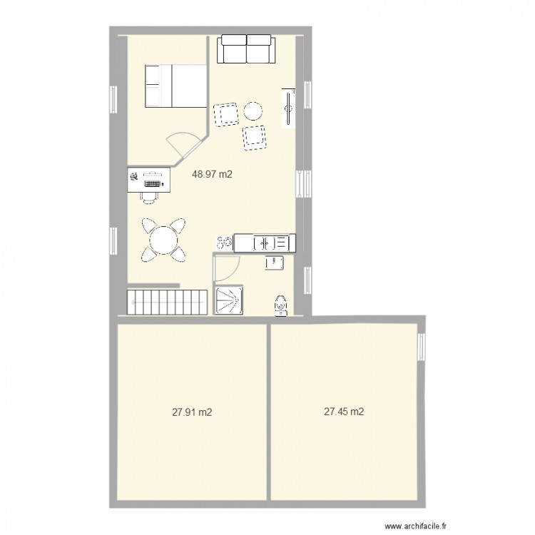 plan grenier app ar 2d. Plan de 0 pièce et 0 m2