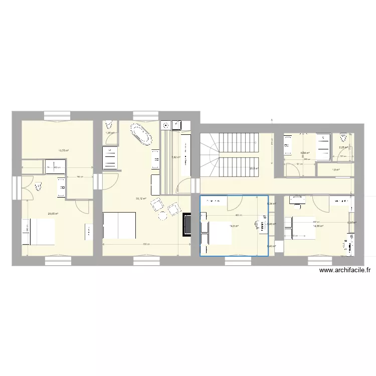 La Soudelle 1er &eacute;tage   3. Plan de 