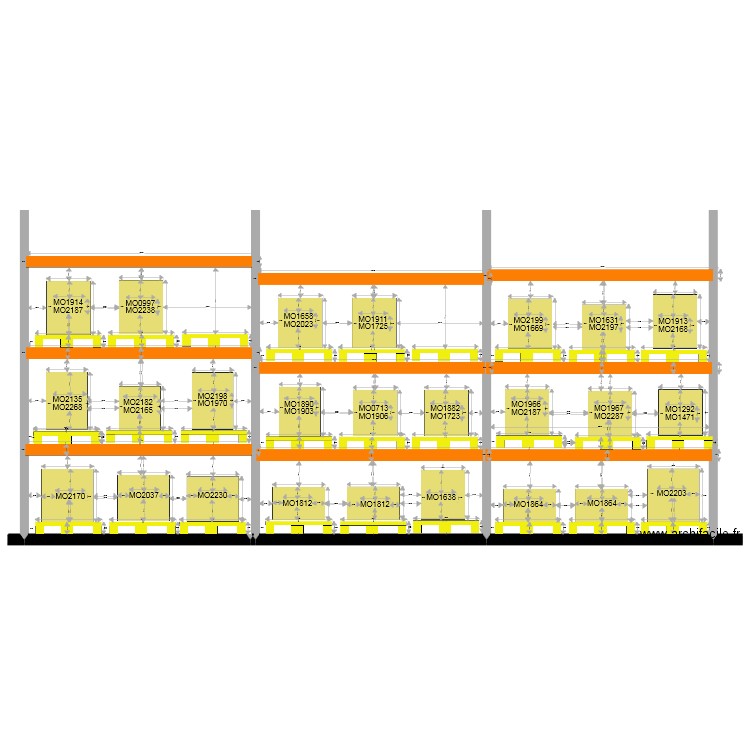 DOUBLE DEMI-RACK 2. Plan de 0 pièce et 0 m2