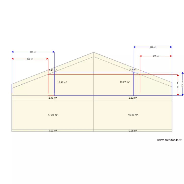 toit &agrave; 2500. Plan de 