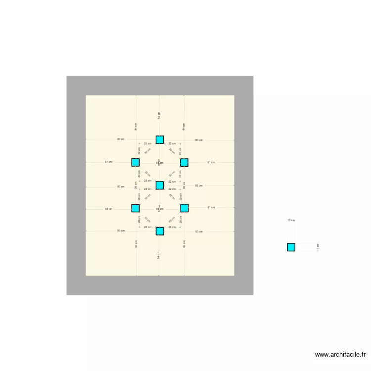 implantation applique julien antony. Plan de 