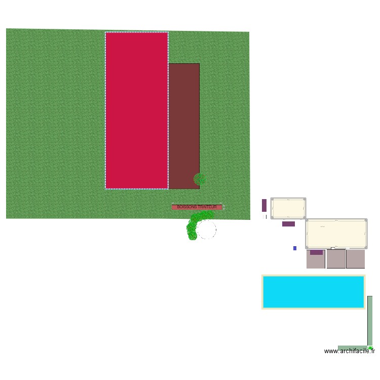 tentative plan VH. Plan de 1 pièce et 65 m2