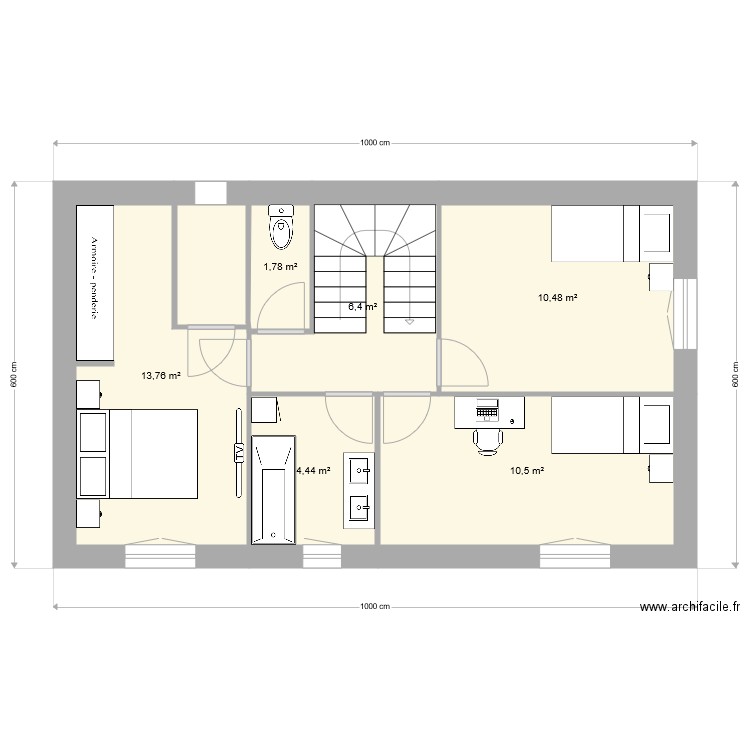 Djelidi étage nouvelle version. Plan de 0 pièce et 0 m2