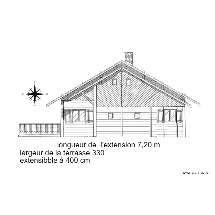 chalet extension. Plan de chalet extension. Plan de