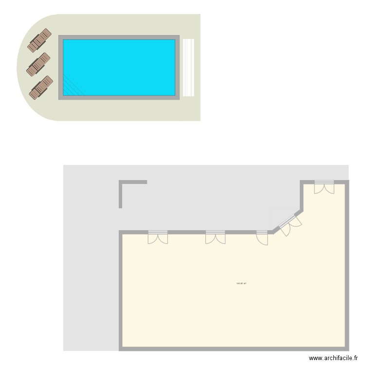plan piscine pp. Plan de 0 pièce et 0 m2