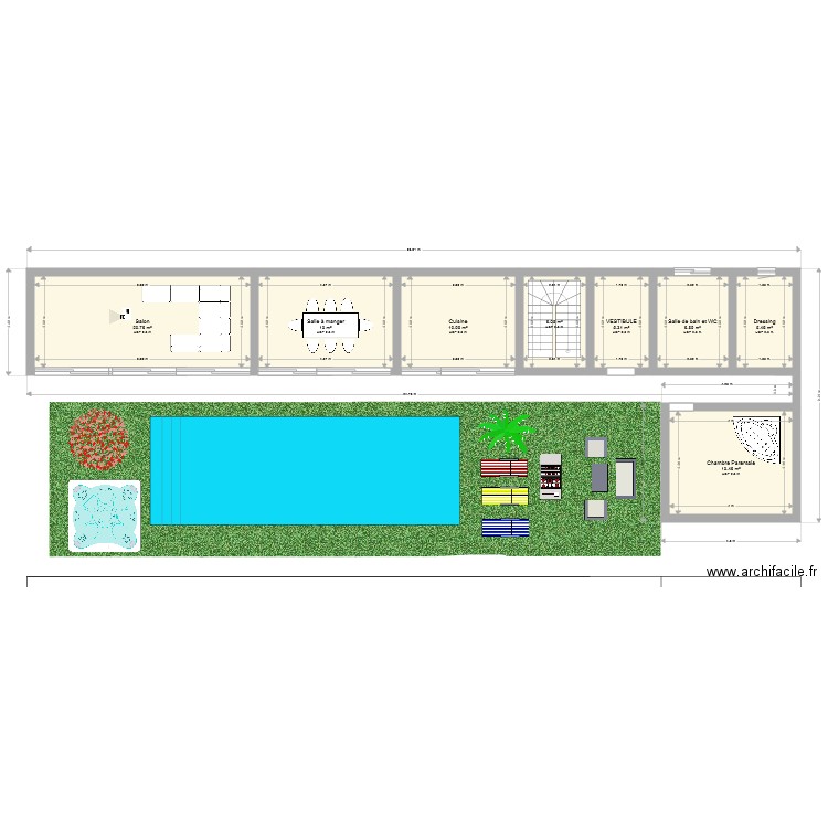 RDC MAISON CORNEBARRIEU. Plan de 0 pièce et 0 m2