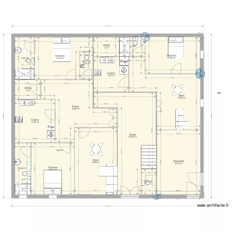 GRAND YOFF 2021 dimensions. Plan de GRAND YOFF 2021 dimensions. Plan de