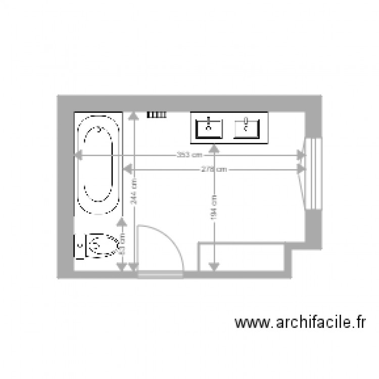 sdb clarisse et baptiste plan 5. Plan de 0 pièce et 0 m2