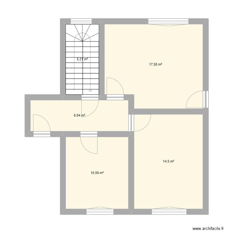 maison mélanie. Plan de 5 pièces et 54 m2