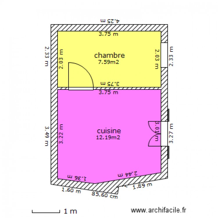  essai 1. Plan de 0 pièce et 0 m2