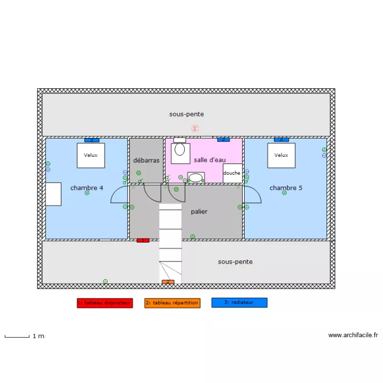 &eacute;tage-&eacute;lec. Plan de 