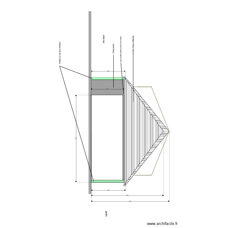 coupe insertin. Plan de 0 pièce et 0 m2