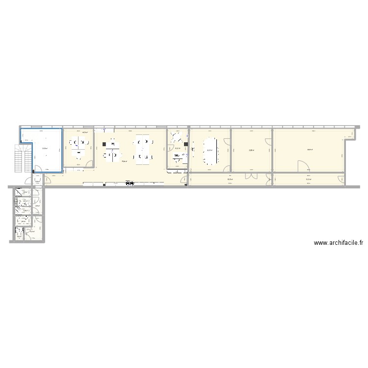 bruges. Plan de 18 pièces et 274 m2