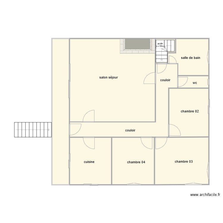 orseau etage am. Plan de 10 pièces et 109 m2