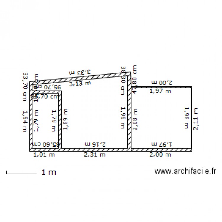 vue de coté. Plan de 0 pièce et 0 m2