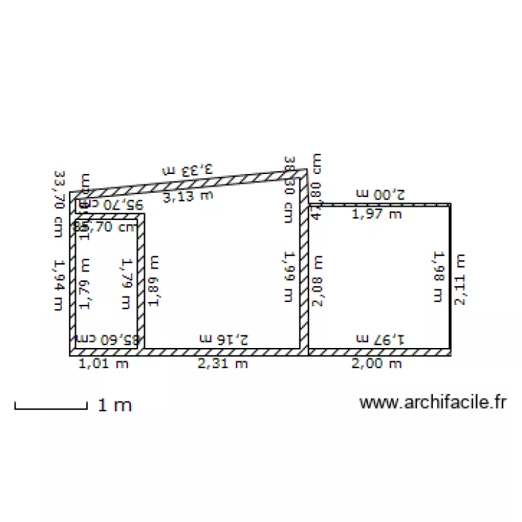vue de cot&eacute;. Plan de 
