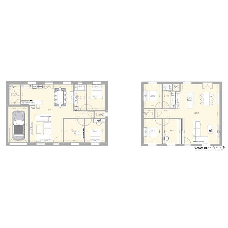 Maison. Plan de 15 pièces et 188 m2