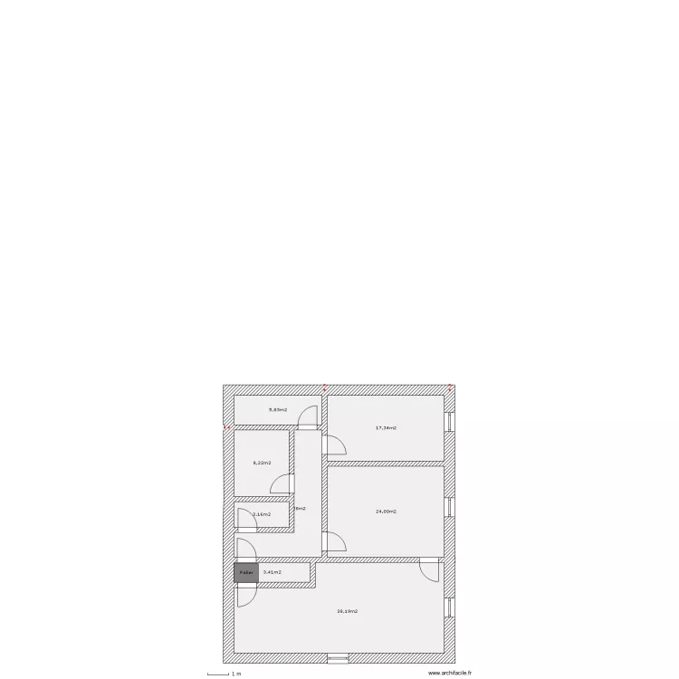 VILLEVIEILLE 1 etage. Plan de VILLEVIEILLE 1 etage. Plan de