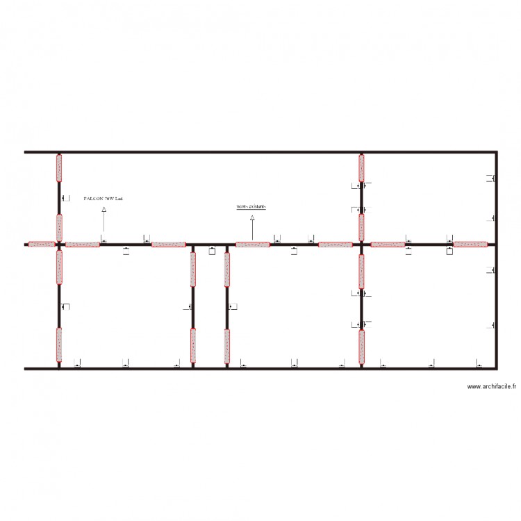 FLEUROPA RUNGIS  Plan calpinage pour modele FALCON LED. Plan de 0 pièce et 0 m2