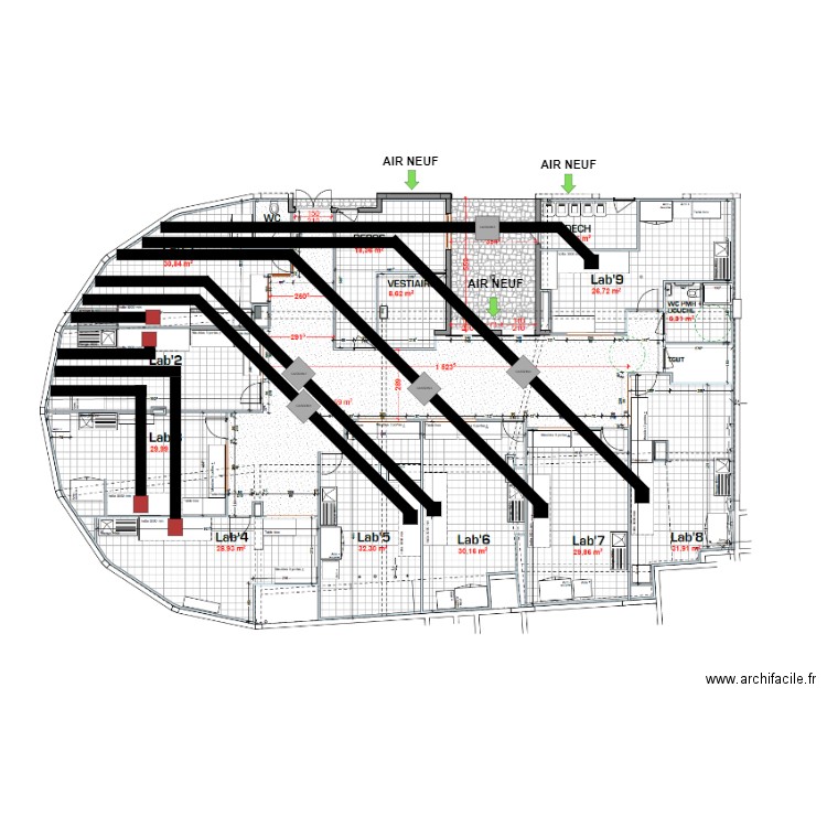 Rennes plan reseau extraction. Plan de 0 pièce et 0 m2