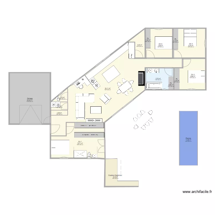Oc&eacute; 2. Plan de 