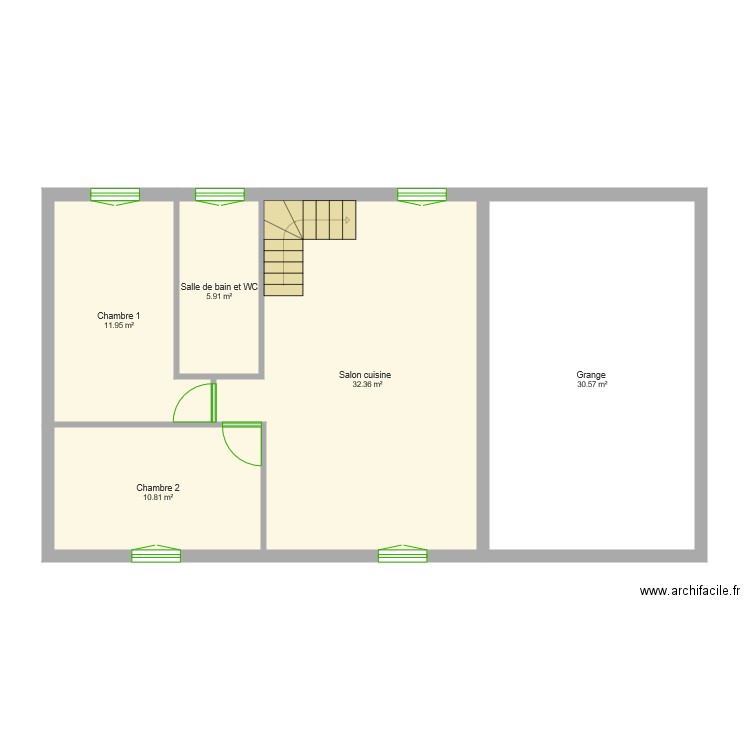 Etage Saints orientation 2. Plan de 0 pièce et 0 m2