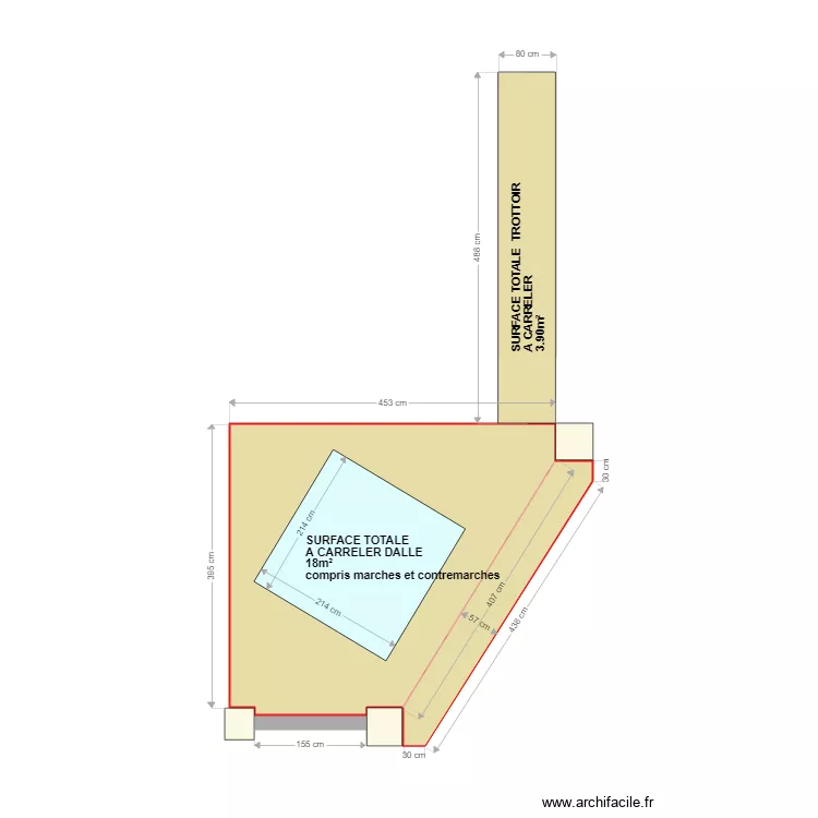 RICHARD JACCUZY TROTTOIR. Plan de 