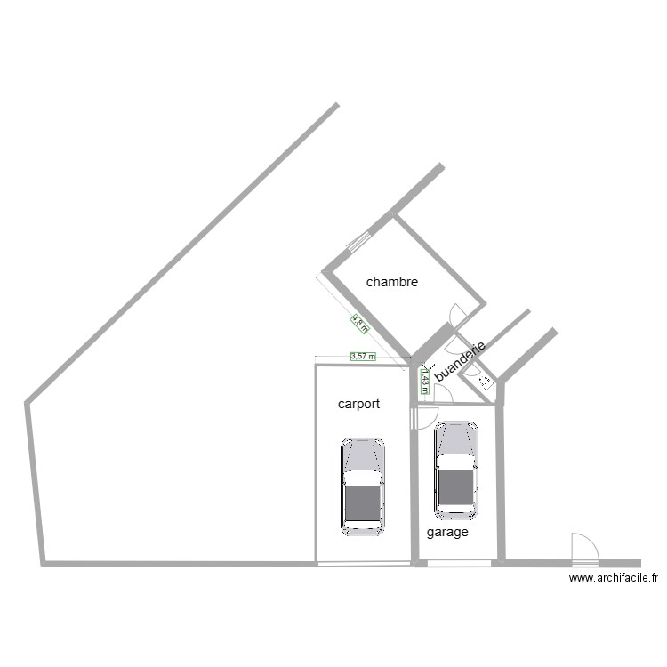 Belz garage initial. Plan de 0 pièce et 0 m2