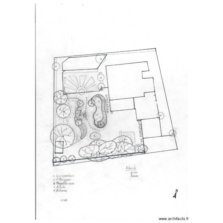 Coméraz Jardin 1:100. Plan de 0 pièce et 0 m2