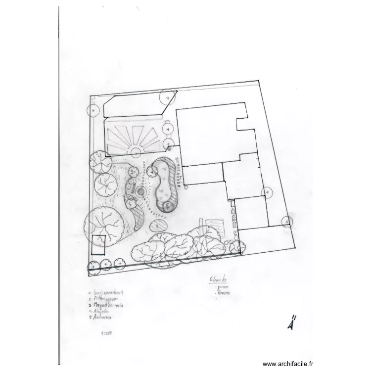 Coméraz Jardin 1:100. Plan de Coméraz Jardin 1:100. Plan de