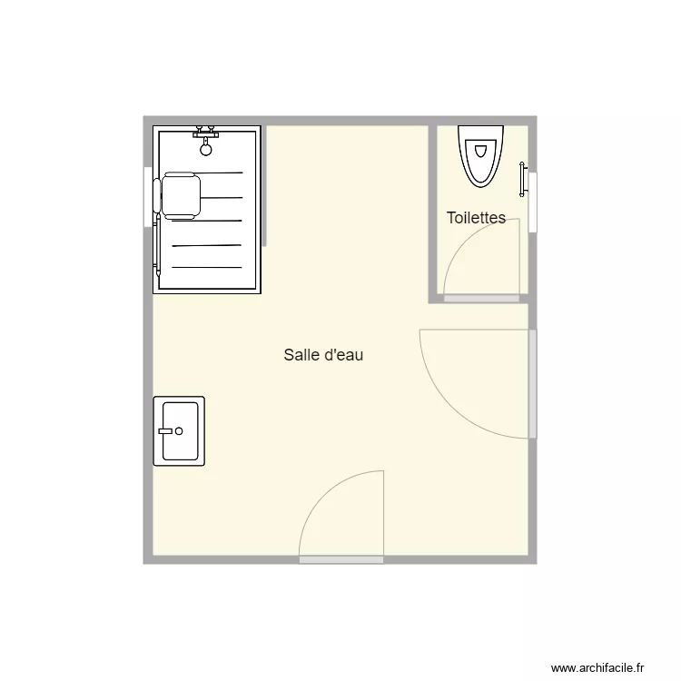 Plan apr&egrave;s travaux Thomin. Plan de 