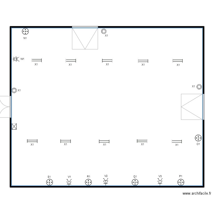 Atelier Luis Camacho 2ème partie. Plan de 1 pièce et 264 m2