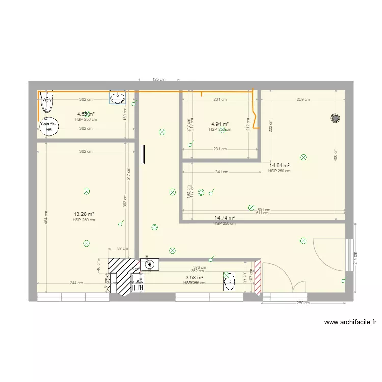 local Fontaine sur Sa&ocirc;ne. Plan de 