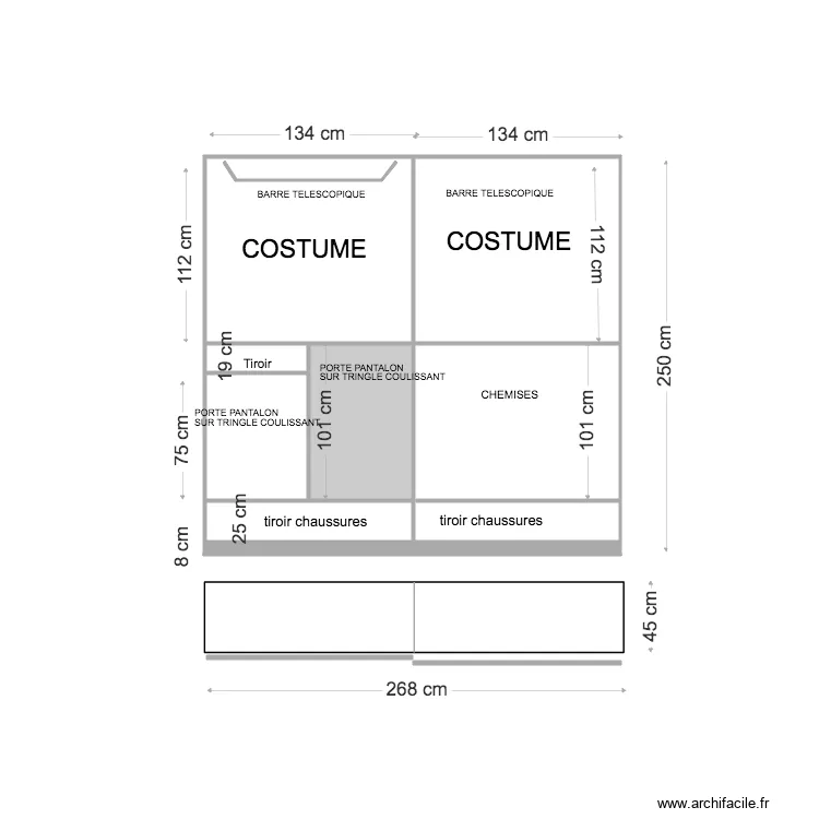 dressing  MARTIN . Plan de 