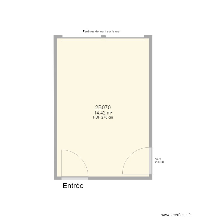 Bureau 2B070 FS. Plan de 0 pièce et 0 m2