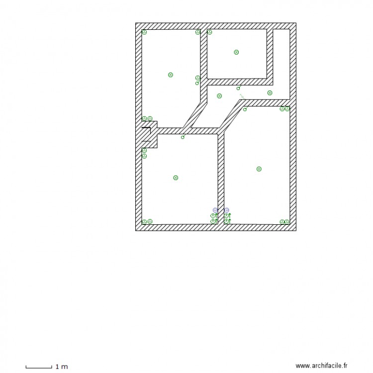 circuit electrique bas cabinet. Plan de 0 pièce et 0 m2