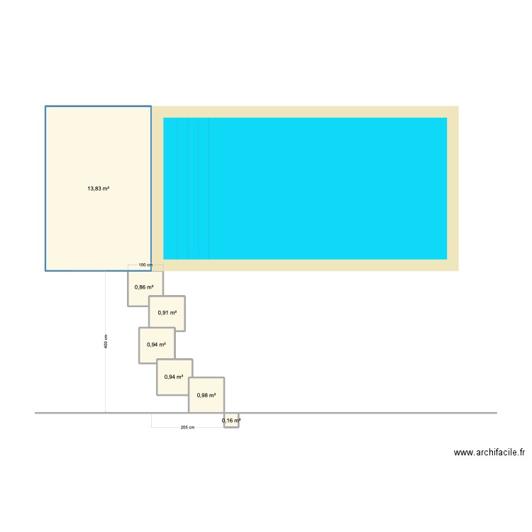 marche Grosvalet 6 marche. Plan de 7 pièces et 19 m2