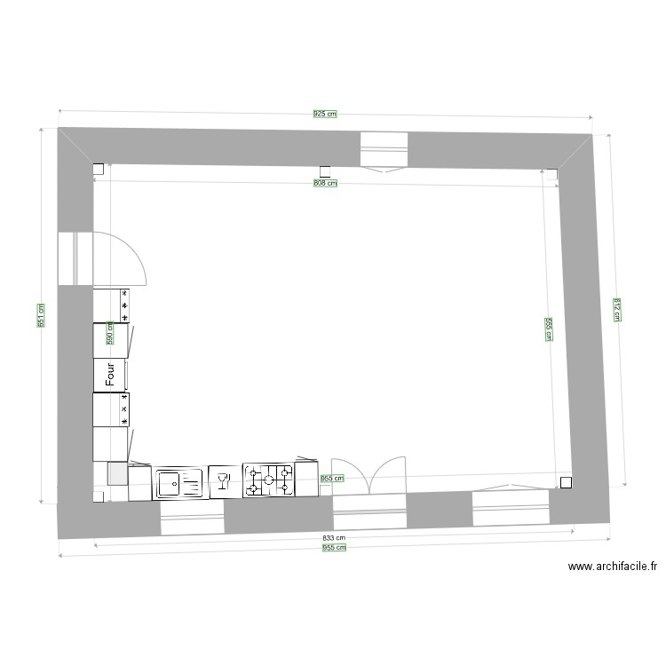 cuisine. Plan de 0 pièce et 0 m2