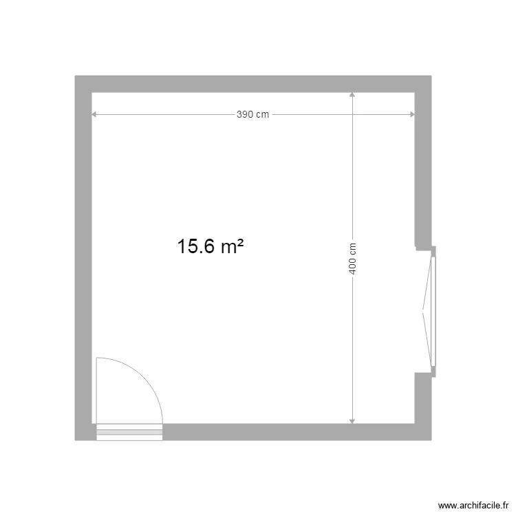 chambre parents. Plan de 