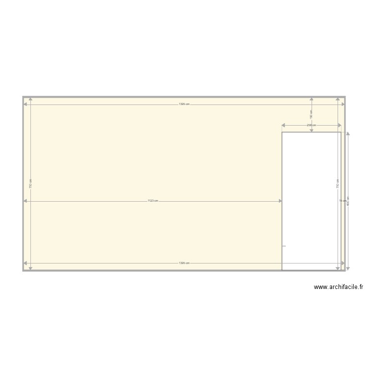 wall 4 door X 3. Plan de 1 pièce et 105 m2