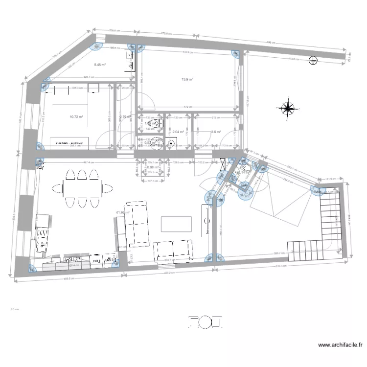 2ch grande cuisine. Plan de 