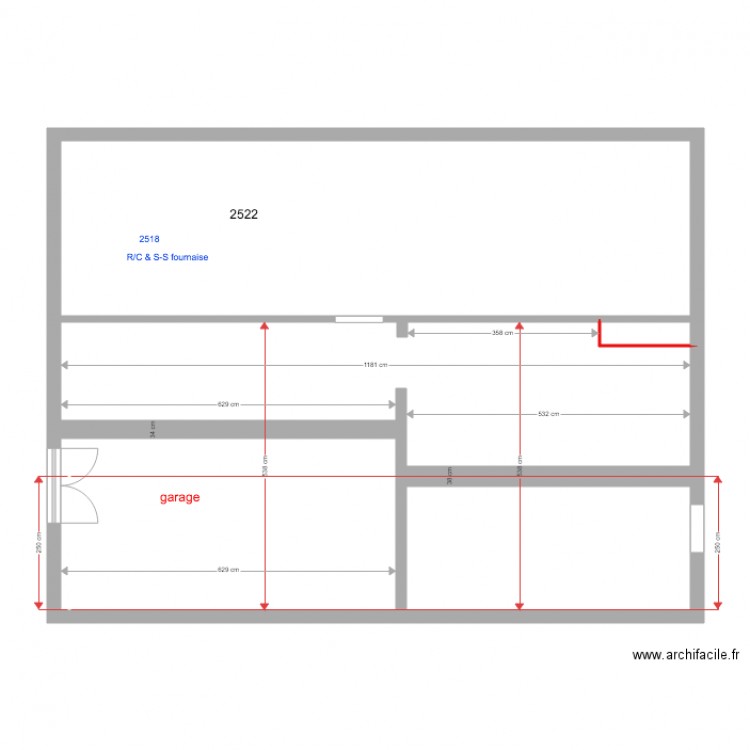 2518 vimont avec sous sol ET CHAMBRE A FOURNAISE. Plan de 0 pièce et 0 m2